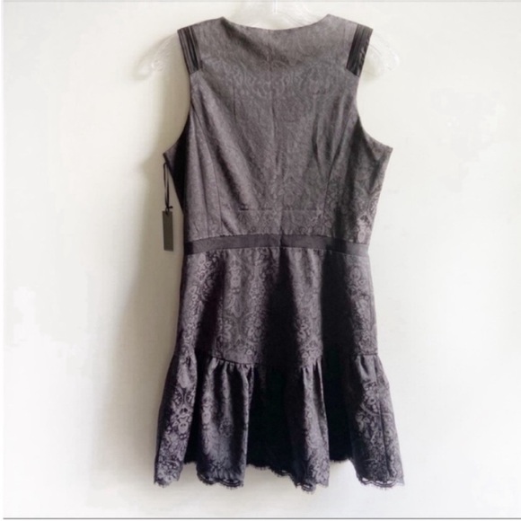 Lovers + Friends Suite Life dress black jacquard floral ruffle - Picture 9 of 10